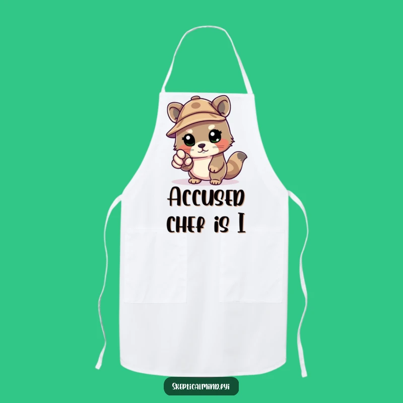 Funny Detective Kawaii Animal Apron: Cook Suspects into Submission