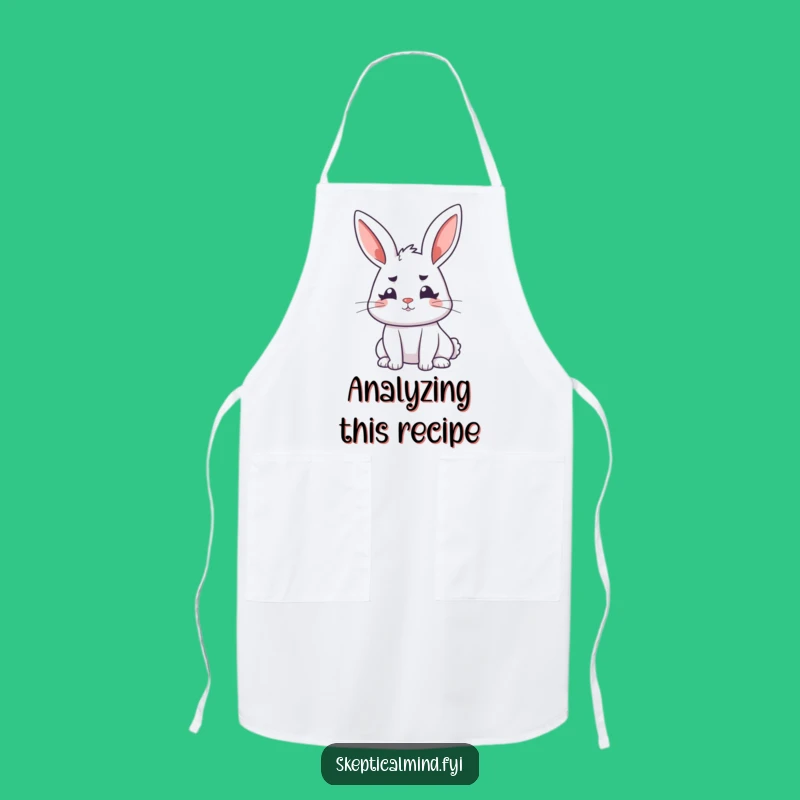 Funny Bunny Kitchen Ponder Apron - Cook with curiosity, a funny gift!