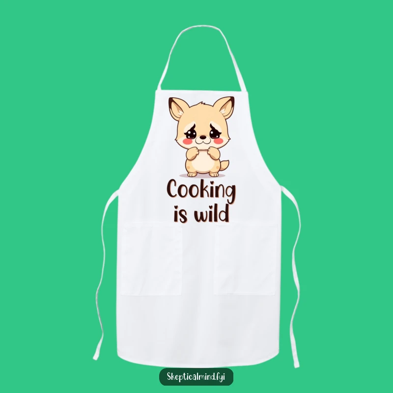 Funny Kawaii Animal Disbelief Apron - Cook with a 'No Way!' Attitude
