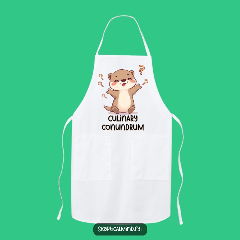 Funny Otter Kitchen Puzzles Apron - Cook with curiosity, a funny gift!