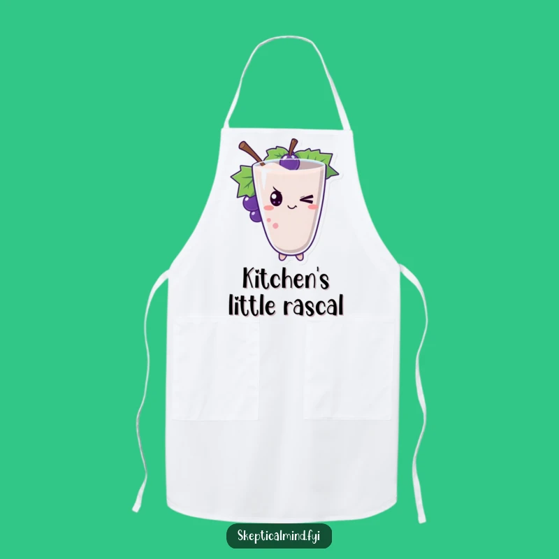 Funny Winking Grape Apron - Kitchen Fun with a Cheeky Twist