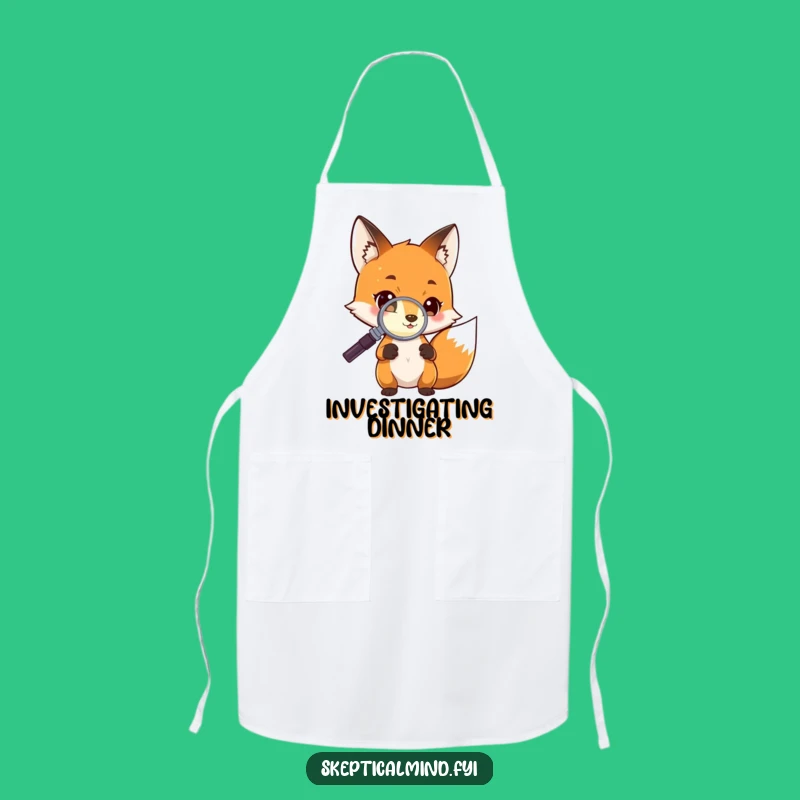 Funny Fox Chef Apron: Curious Fox's Kitchen Discovery, Cooking Gift