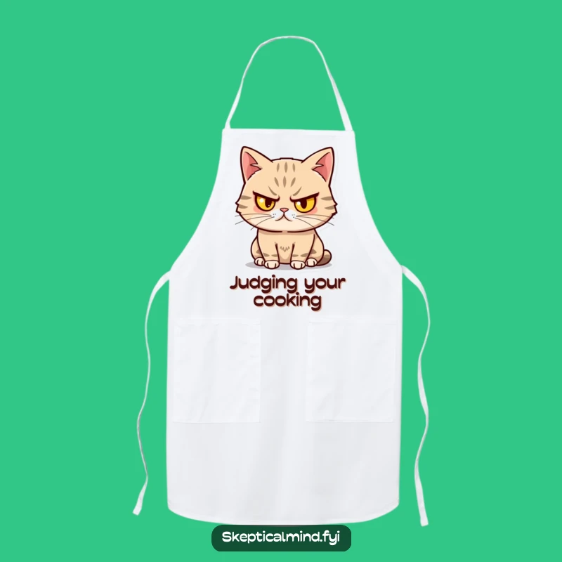 Funny Sassy Cat Chef Apron: Unimpressed Feline Kitchen Fun Gift