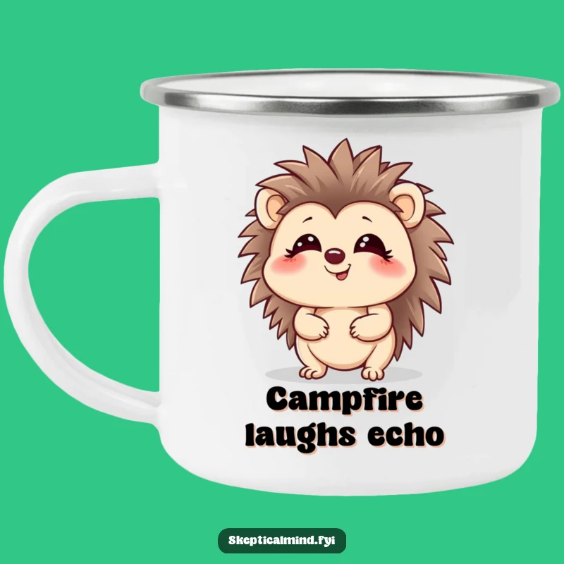Funny Hedgehog Camping Mug - Giggling Spike Adventure Mug