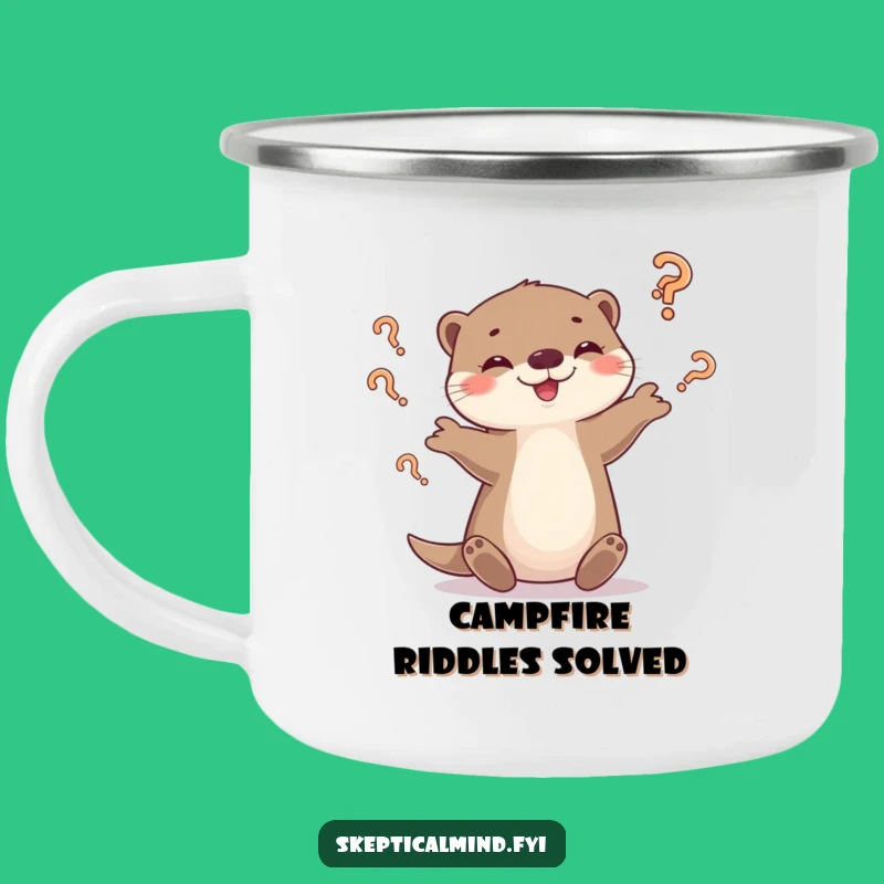 Funny Otter Camp Questions Mug - Your playful companion for outdoor pondering!