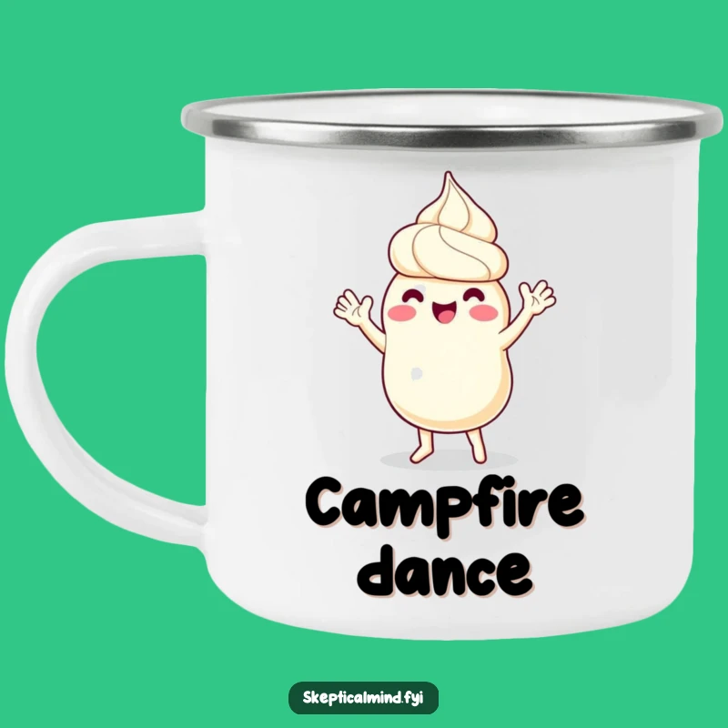 Funny Sour Cream Camping Mug - Dance & Wave Outdoors Joyfully!