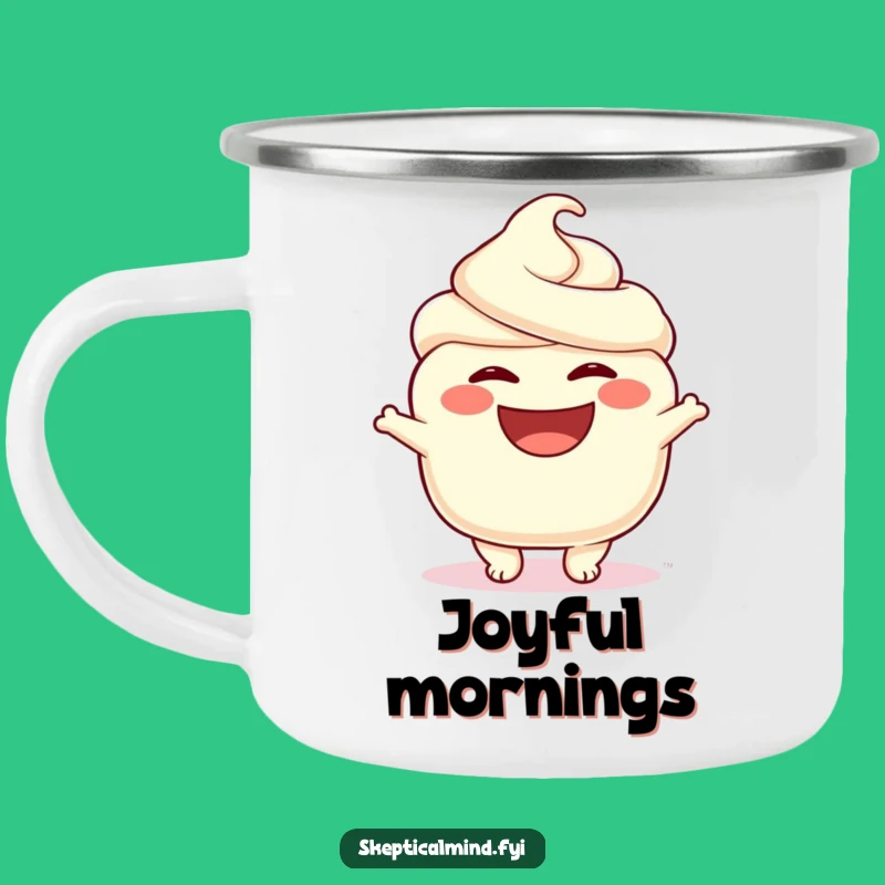 Funny Sour Cream Camping Mug - Happy Trails & Creamy Gift!
