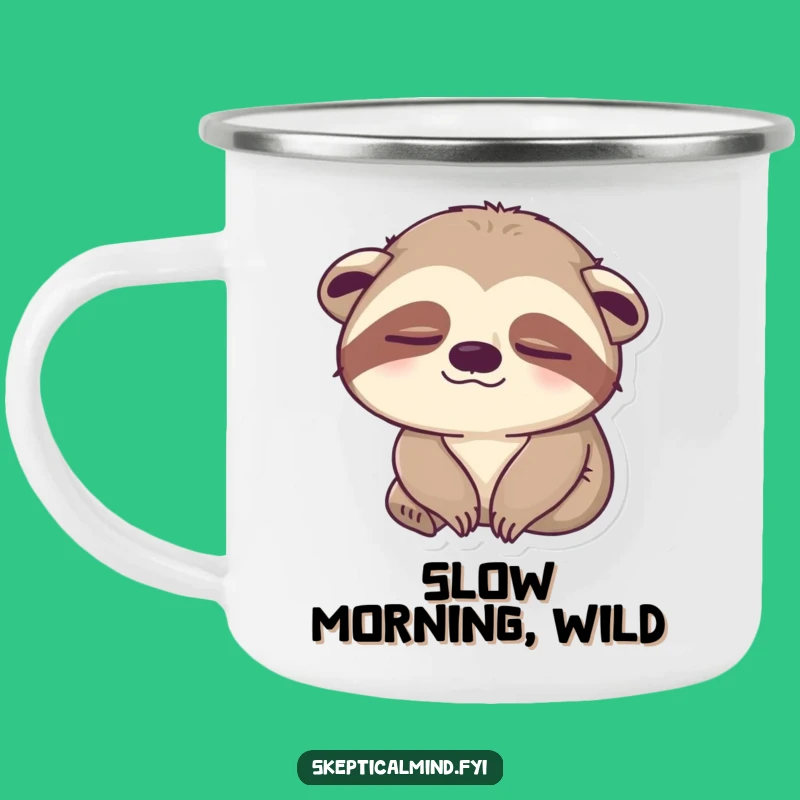 Funny Sleepy Sloth Camping Mug: Slow Adventures, Cozy Campfire, Perfect Gift!