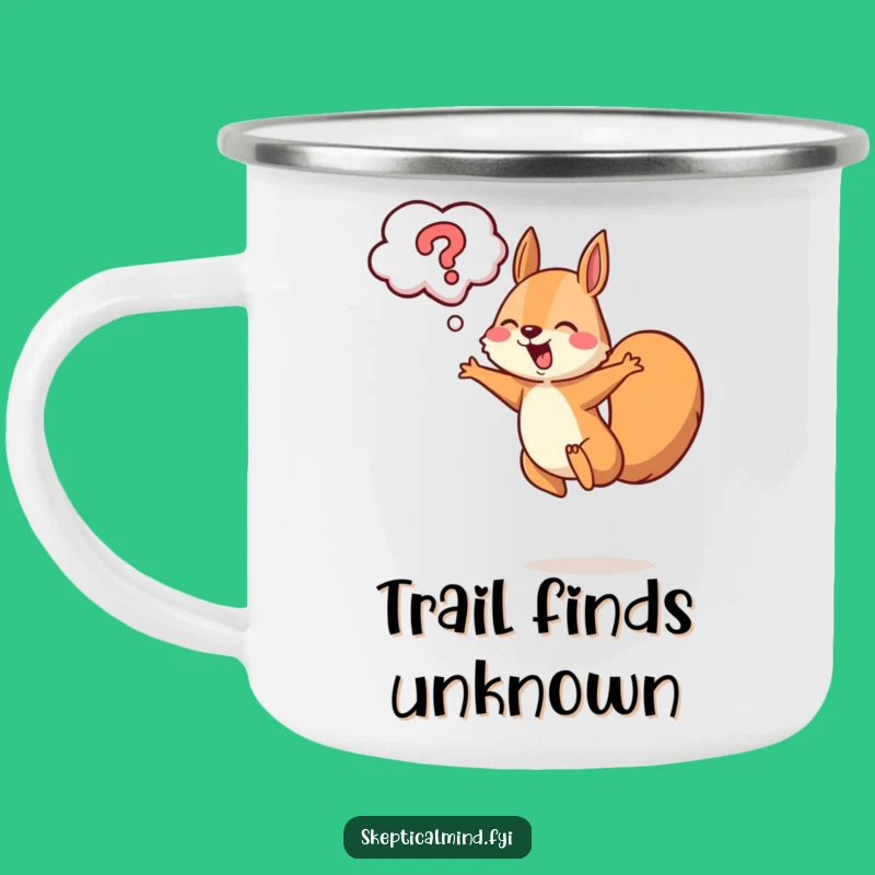Funny Squirrel Leaping Camping Mug - Curious Outdoor Companion