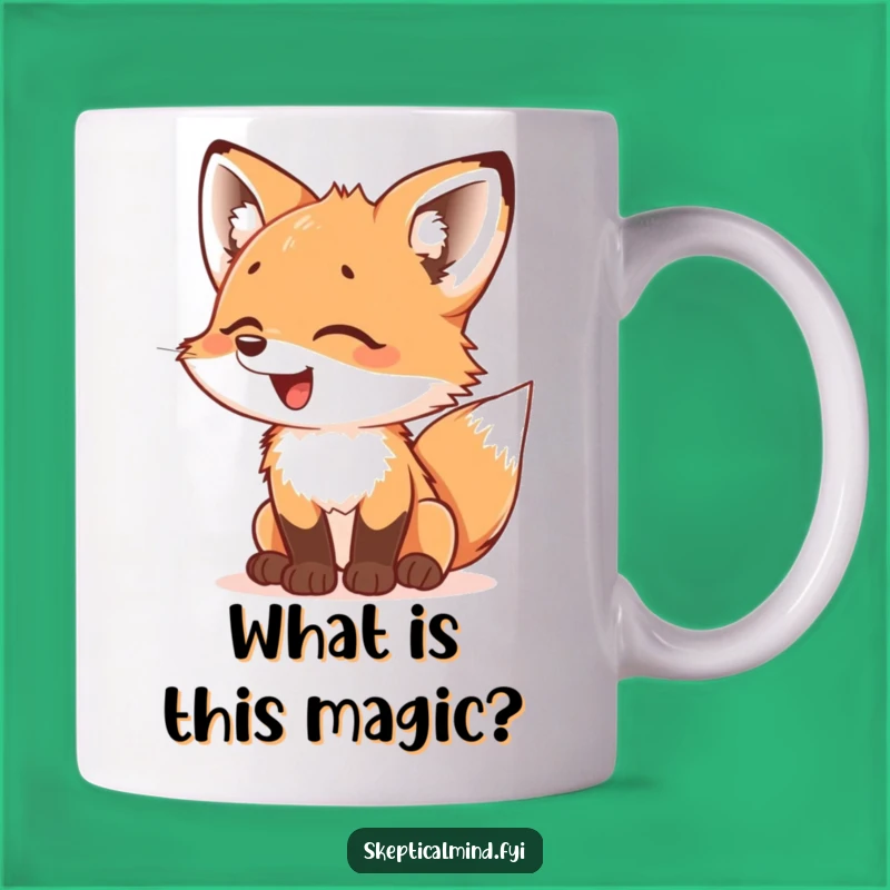 Funny Fox Cub Mug: Bewildered Joyful Giggles, Perfect Cute & Funny Gift