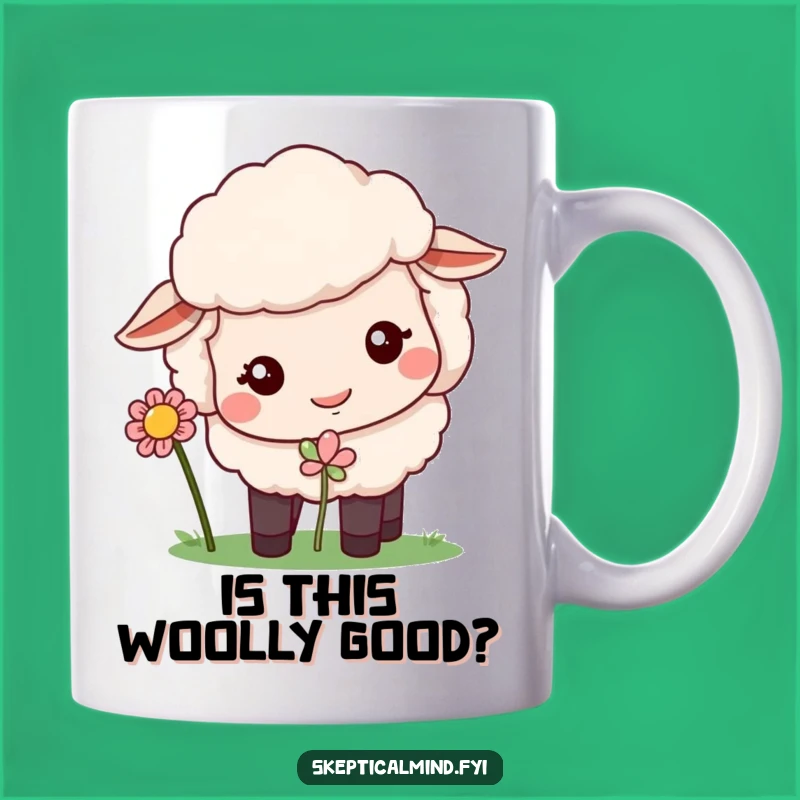 Funny Sheep Flower Sniffer Mug: A Quizzical Sheep Makes A Hilarious Gift