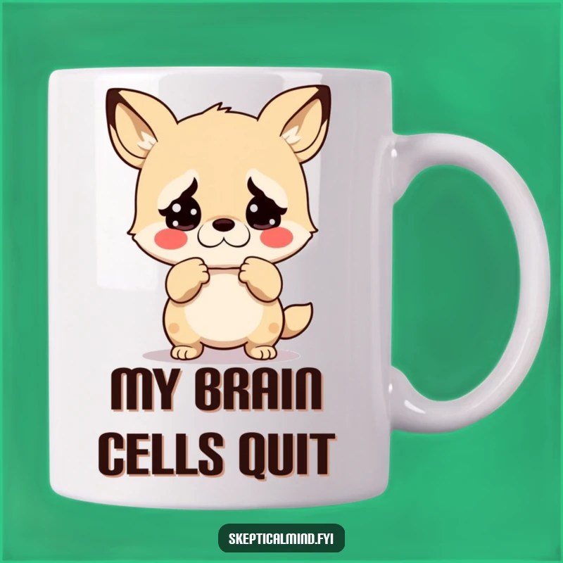 Funny Kawaii Animal Disbelief Shrug Mug - Hilarious 'IDK' Gift!