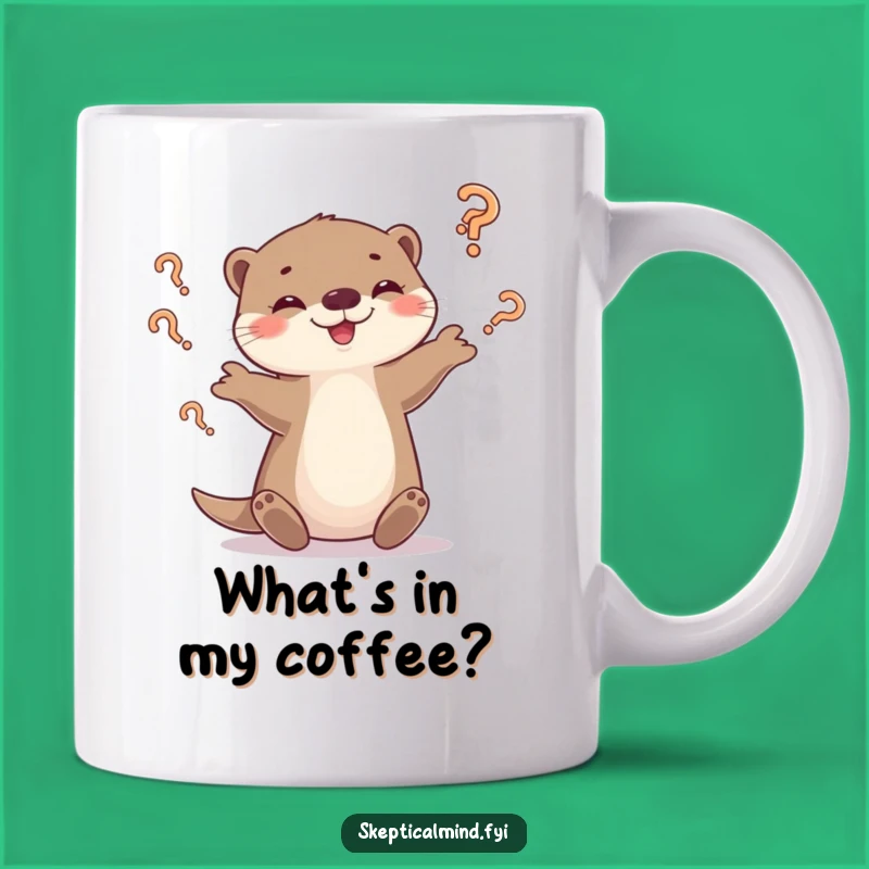 Funny Otter Confusion Mug - Embrace the mystery with this funny gift!