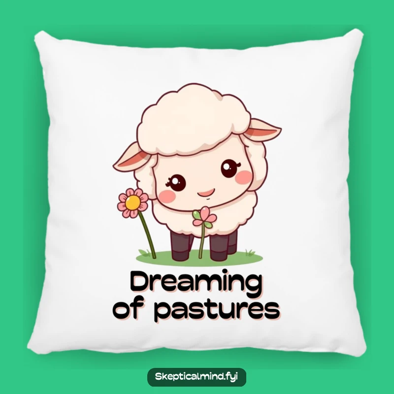 Funny Sheep Flower Pillow: Quizzical Sheep Comfort A Hilarious Accent Piece