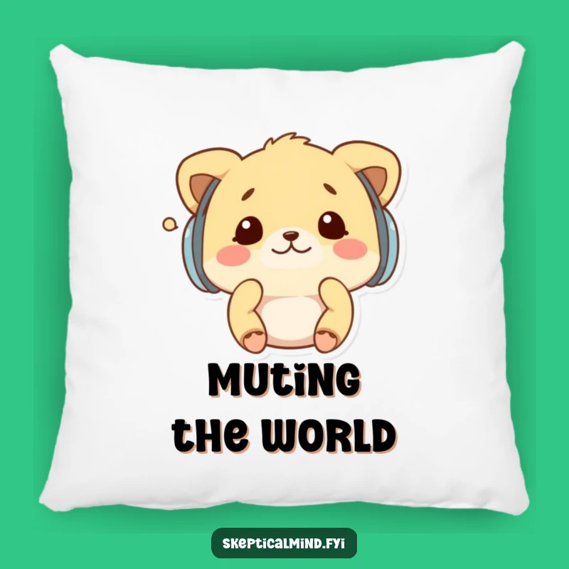 Funny Kawaii Animal Earmuffs Pillow - Cozy Comfort from the Chatter