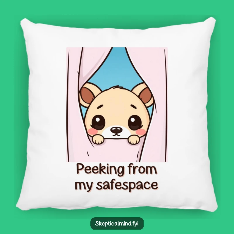 Funny Kawaii Animal Peeking Pillow - Cozy, Doubtful, and Hilarious Comfort