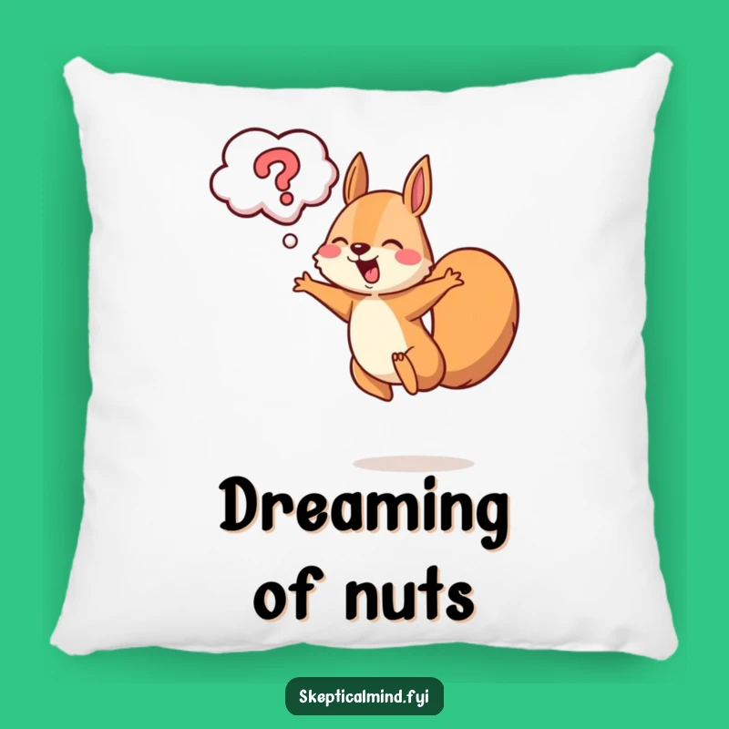 Funny Squirrel Leaping Pillow - Cozy Curious Comfort Gift