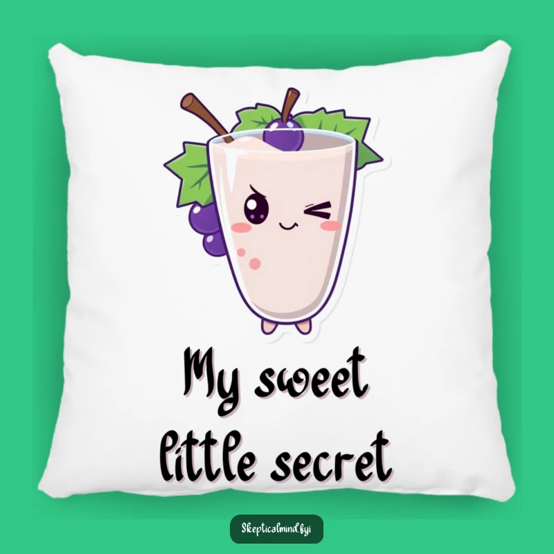 Funny Winking Grape Pillow - Soft & Playful Accent
