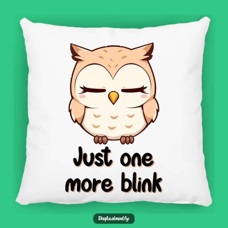 Funny Sleepy Owl Pillow: Quizzical Owl's Cozy Contemplation, Soft Gift