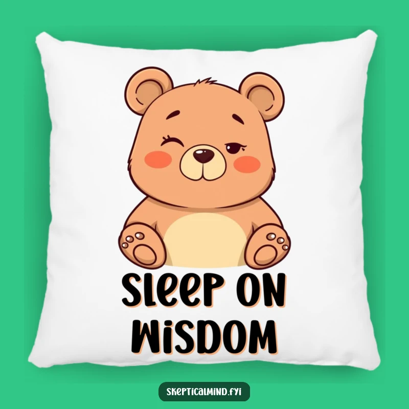Funny Bear Smooth Talk Pillow - Cozy Gift for Confident People