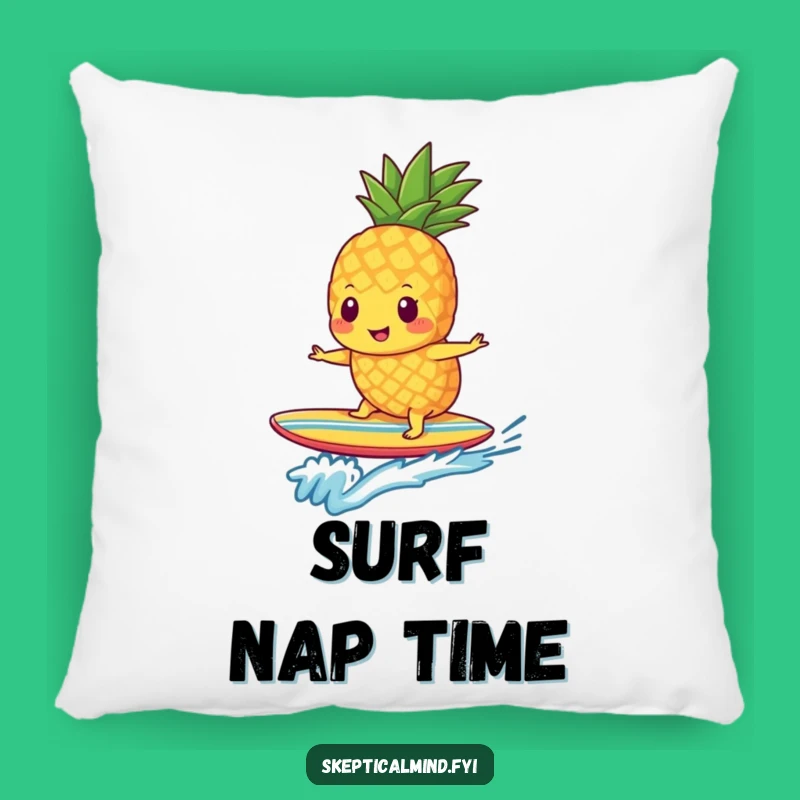 Funny Pineapple Smoothie Pillow - Comfy Tropical Accent Pillow