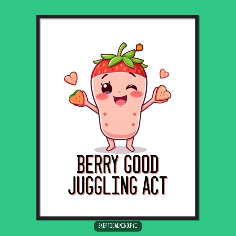 Funny Smoothie Juggling Digital Art: Instant Fruity Gift!