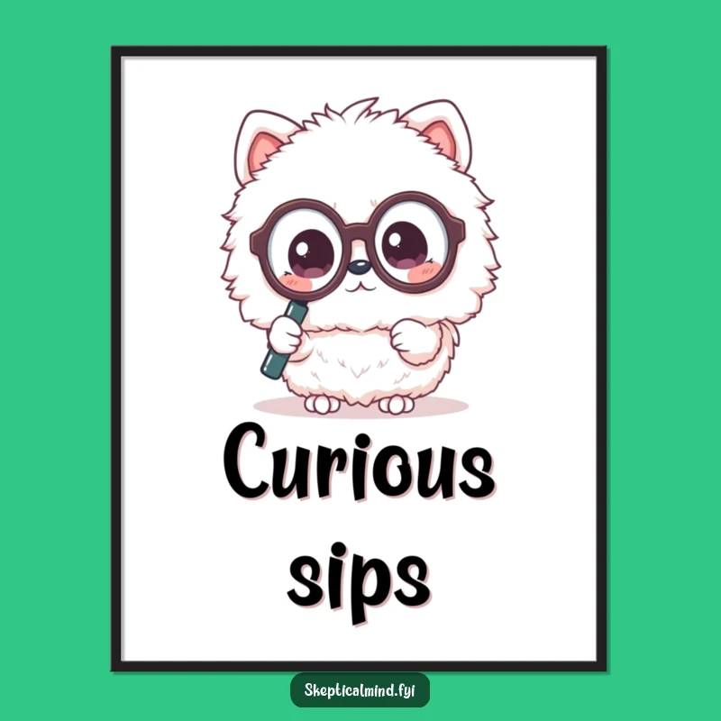 Funny Kawaii Investigation Digital Print - Instant Curious Decor