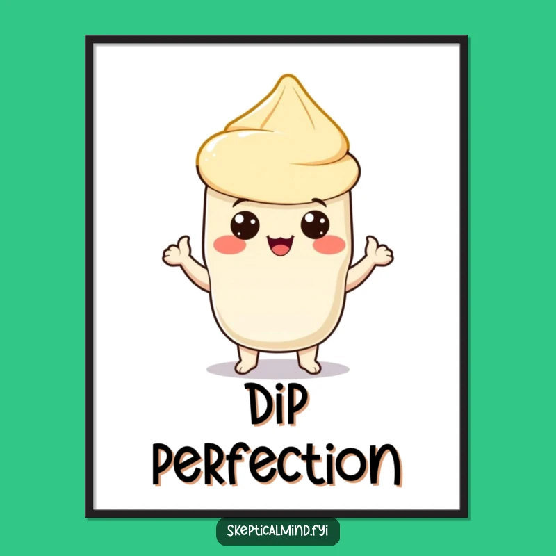 Funny Sour Cream Chip Presenter Digital Art: Hilarious Instant Snack Decor