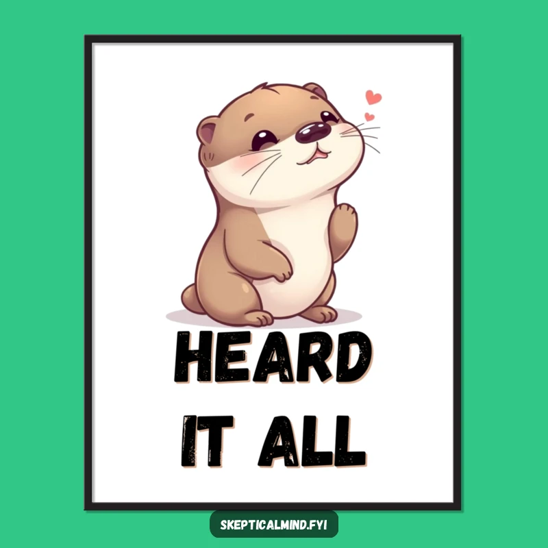 Funny Giggling Otter Digital Art - Instant Joy for Your Walls