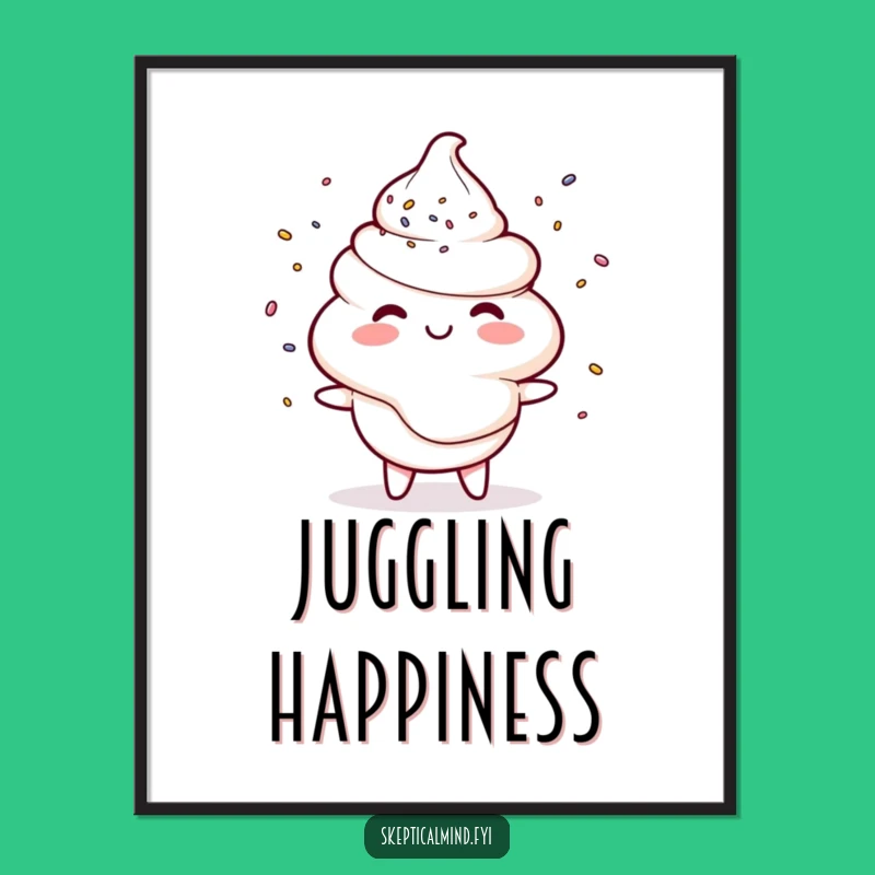 Funny Sour Cream Juggler Digital Print: Hilarious Art for Sweet Spaces