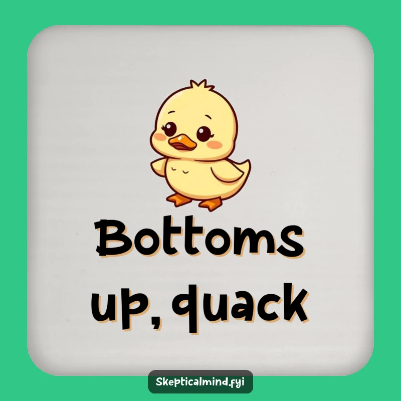 Funny Duckling Coaster - Waddling Confusion Protector