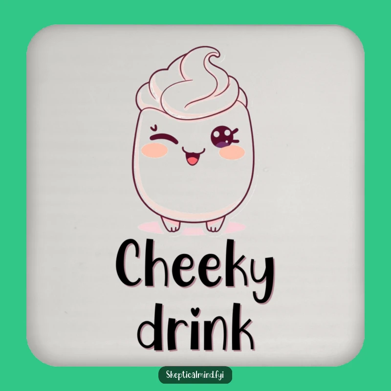 Funny Sour Cream Coaster - Protect Surfaces with Winking Charm!