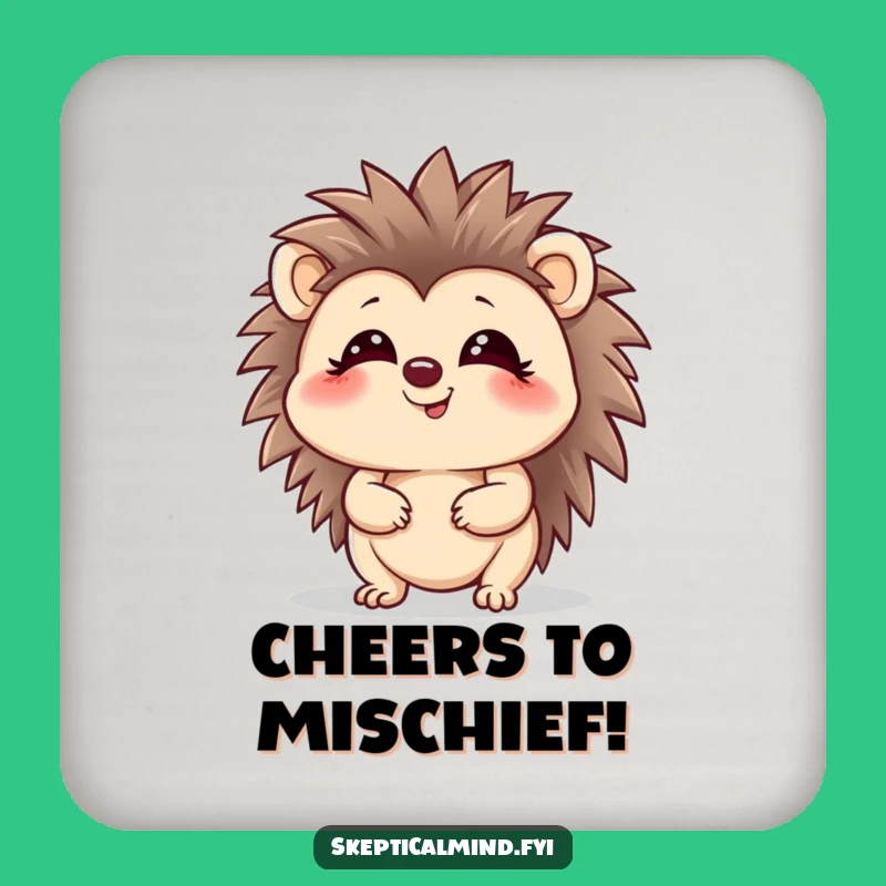 Funny Hedgehog Coaster - Giggling Spiky Drink Protector