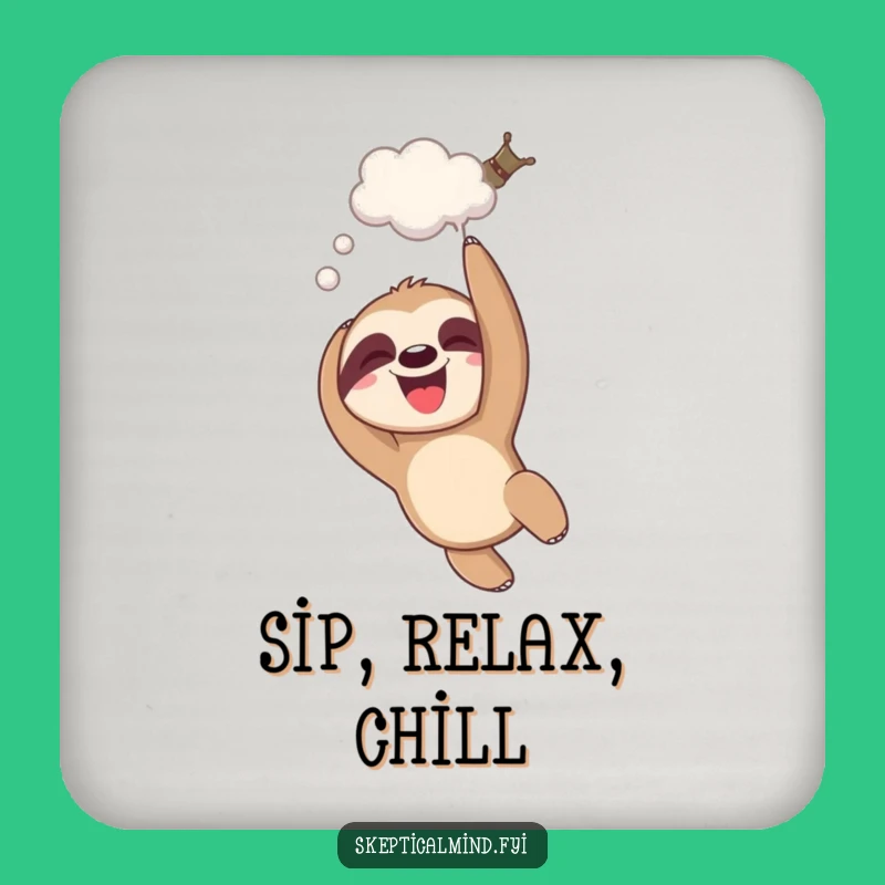 Funny Giggling Sloth Coaster Set - Relaxed Table Protector