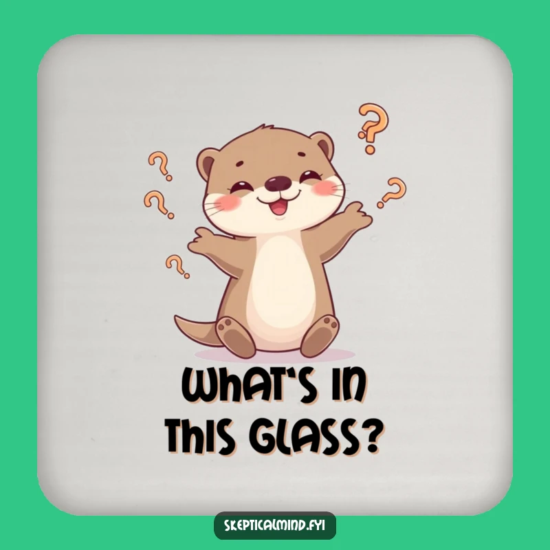 Funny Otter Puzzler Coaster - Protect surfaces with playful humor, a funny gift!