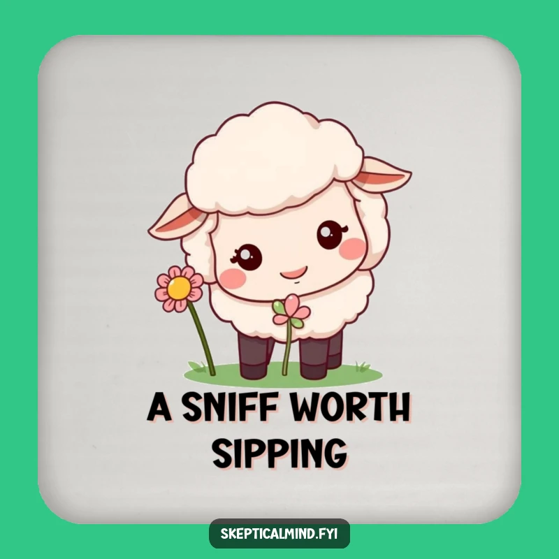 Funny Sheep Flower Coasters: Quizzical Sheep Protection For Your Surfaces