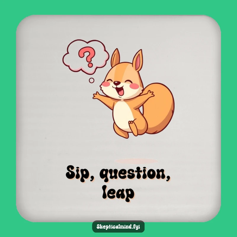 Funny Squirrel Leaping Coaster Set - Curious Table Protector