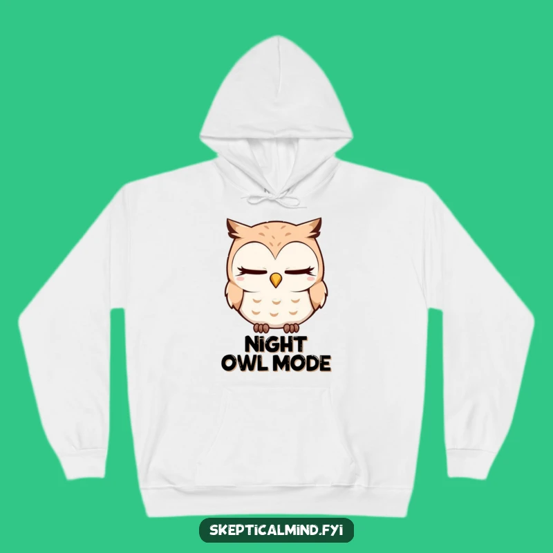 Cozy Funny Owl Hoodie: Sleepy Owl's Quizzical Thoughts, Warm & Comfy Gift