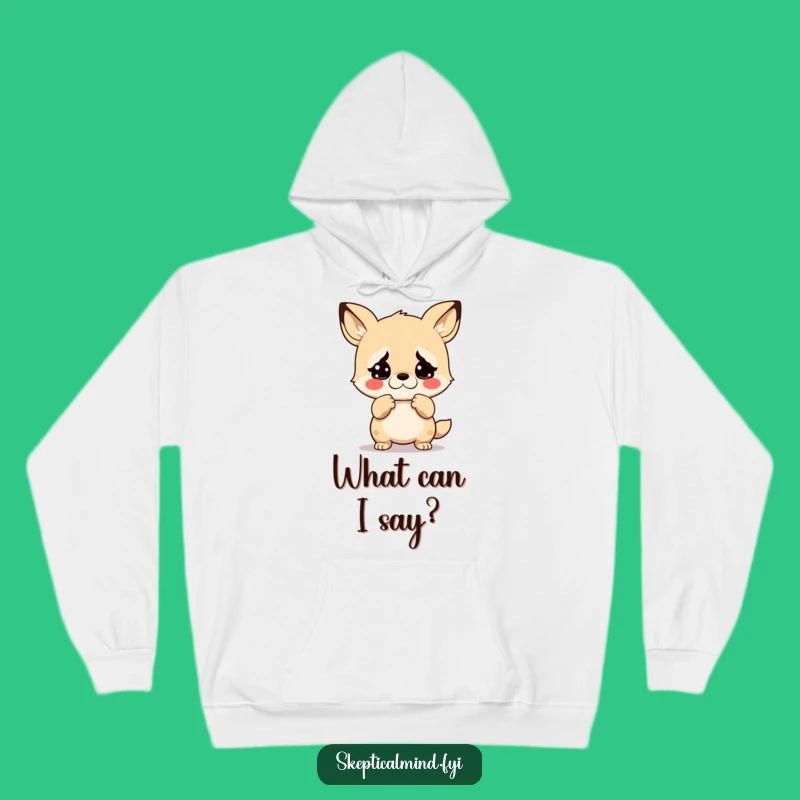 Funny Kawaii Animal Disbelief Hoodie - Cozy Up with Hilarious Doubt
