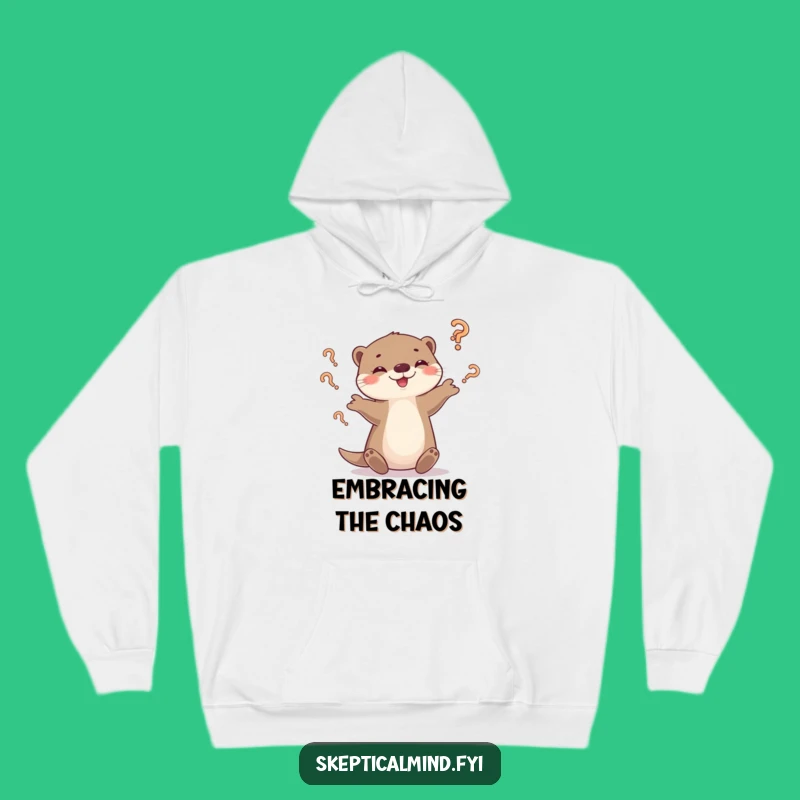 Funny Otter Pondering Hoodie - Cozy up with questions, a funny gift!