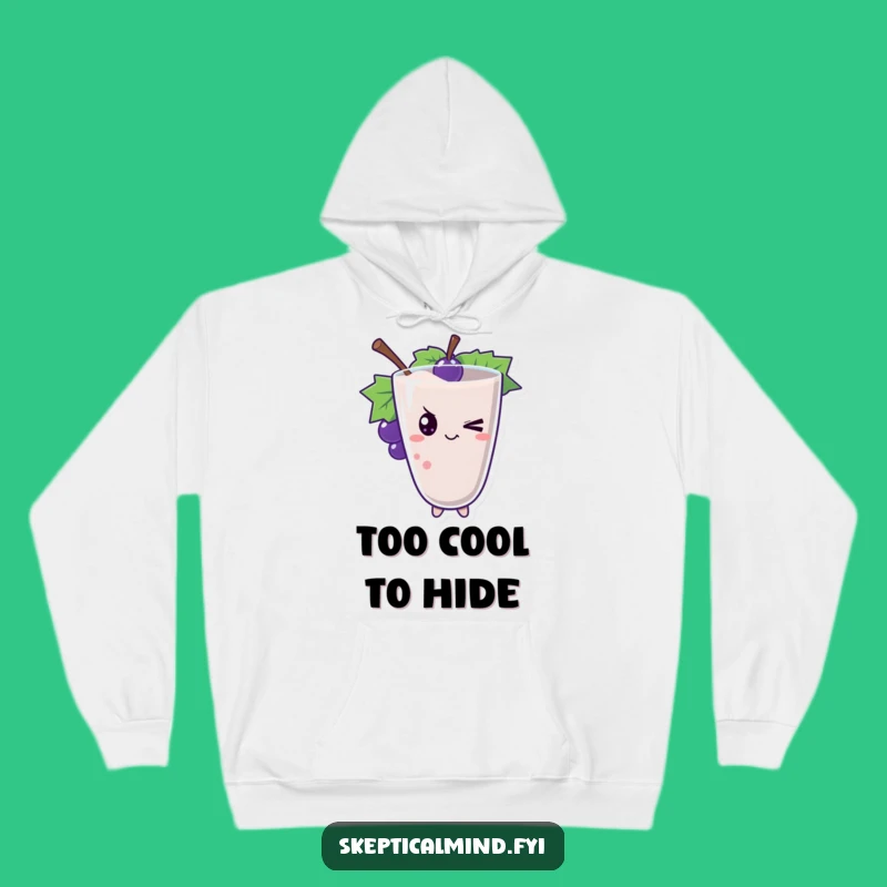 Funny Winking Grape Hoodie - Cozy & Cheeky Character Apparel