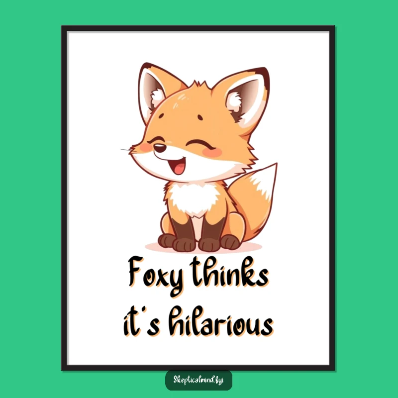 Free Printable Wall Art: Fox Cub's Delight, Whimsical Downloadable Decor!