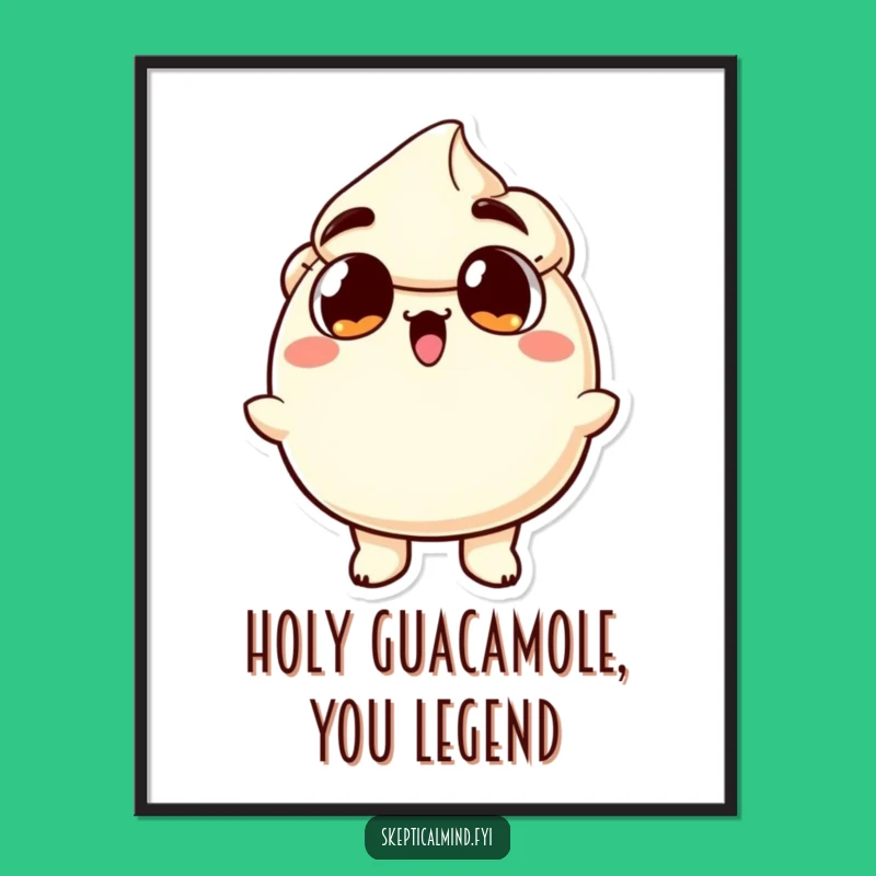 Free Printable Wall Art: Shocked Sour Cream Expressionism Humor Downloadable Art