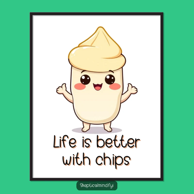 Free Printable Wall Art: Proud Sour Cream Chip Humor Downloadable Art for Kitchen