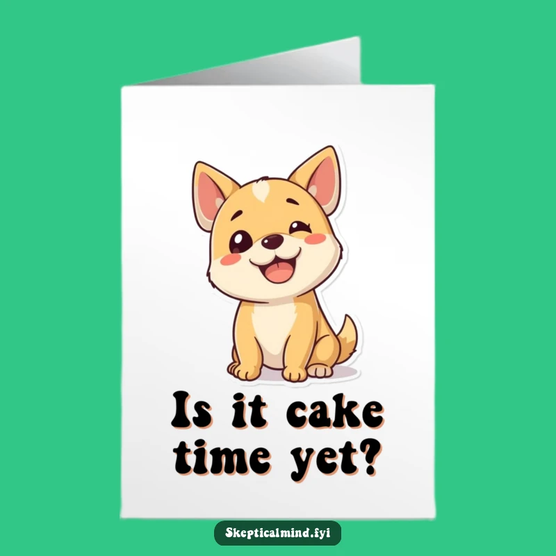 Free Printable Birthday Card: Funny Dog Head Tilt - Hilarious Doggo Downloadable Gift