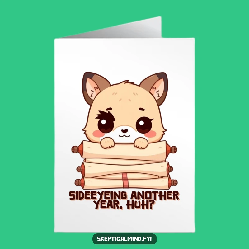 Free Printable Kawaii Scroll Animal Birthday Card - Funny Downloadable Gift