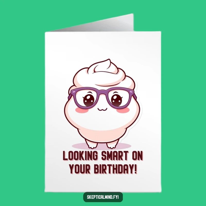 Funny Free Printable Birthday Card: Delighted Sour Cream, Glasses & Grin, A Hilarious Downloadable Gift