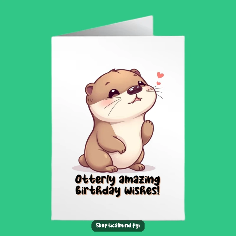Free Printable Birthday Card: Giggling Otter Secret, Funny Downloadable Gift