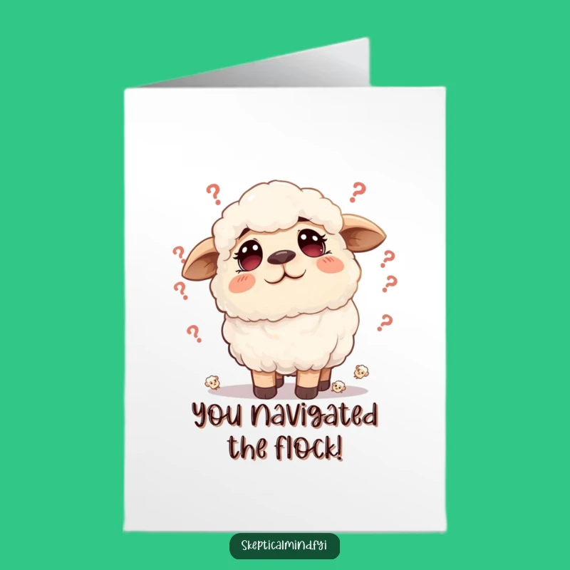 Free Printable Sheep Congrats Card - Doubts Banished Downloadable!