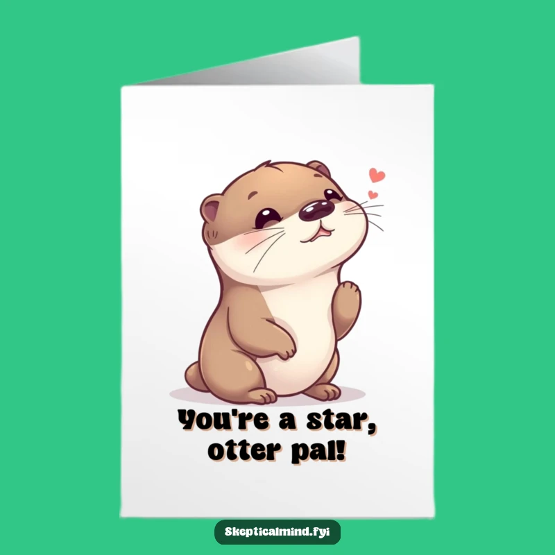 Free Printable Congrats Card: Otter's Joyful News, Hilarious Downloadable Gift